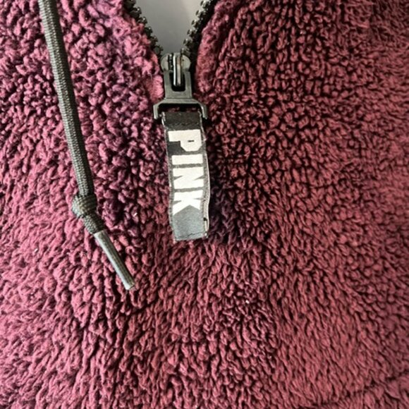 PINK ~ Victoria's Secret ~ Burgundy (Color) Warm Cozy Pullover - Picture 3 of 8